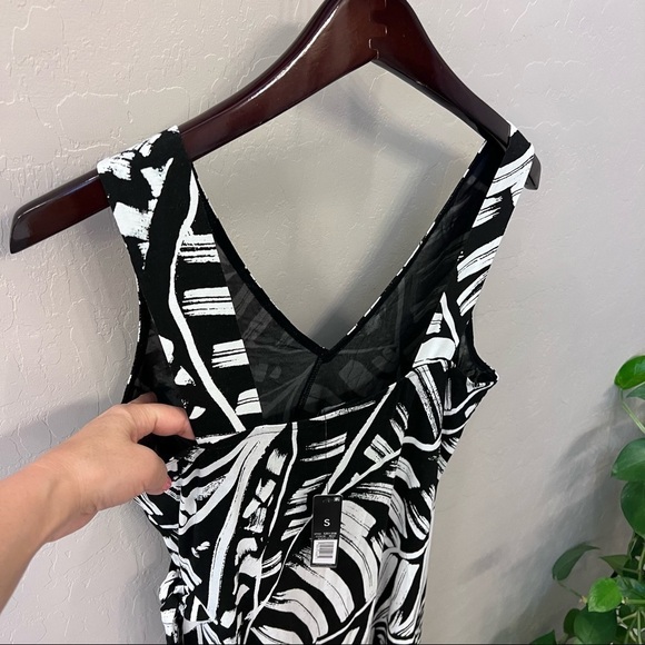 Nik + Zoe MOONLIT Palm dress, sleeveless, black and white, size S NWT - Picture 6 of 13